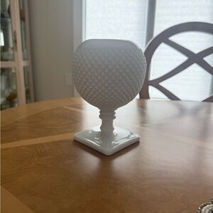 Vintage Westmoreland sawtooth milk glass compote